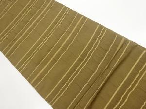 ふくれ織横縞模様織出し全通洒落袋帯